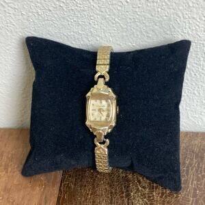 Benrus Vintage 10kt Gold Filled ladies Watch with stretchy expansion watch band‎